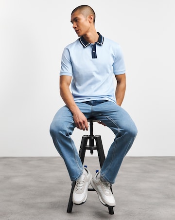 BOSS Contrast Knitted Collar Polo Shirt