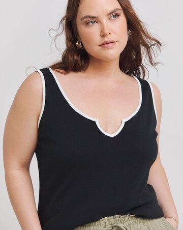 Black & White Contrast Piping Tank