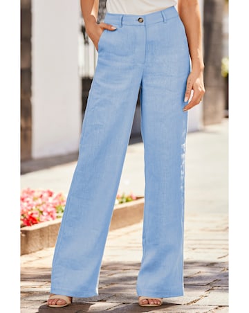 Sosandar 100% Linen Wide Leg