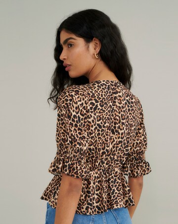 Nobody's Child Orrie Lace Up Top Animal