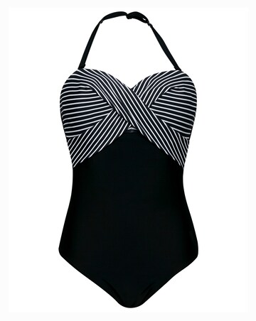 Figleaves Bandeau Tummy Control Swimsuit