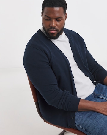 Dark Navy Cotton Cardigan