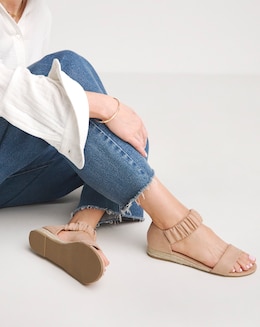 Candace Twin Strap Espadrille Sandals - Extra Wide Fit (EEE)