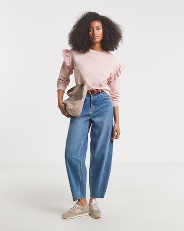 Simply Be Powder Pink Frill Detail Sweatshirt