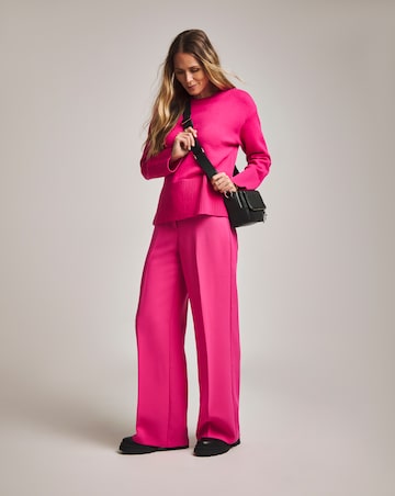 Anthology Magisculpt Wide Leg Crepe Trouser With Deep Wasitband