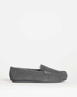 Leona Classic Suede Moccasin Slipper - Extra Wide Fit (EEE)