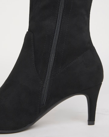 Symphony Heeled Knee High Sock Boots - Standard Fit (D) & Standard/Curvy Calf