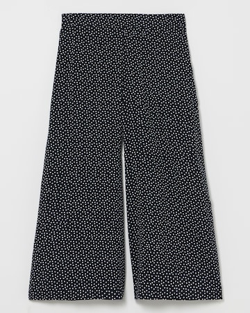 Polka Dot Wide Leg Woven Culottes
