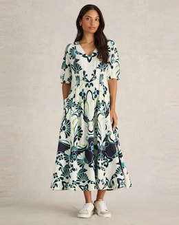 White Stuff Kate Linen Blend Shirt Dress