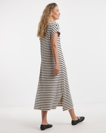Stripe Jersey T- Shirt Dress
