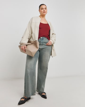 Red Supersoft Scoop Neck Top