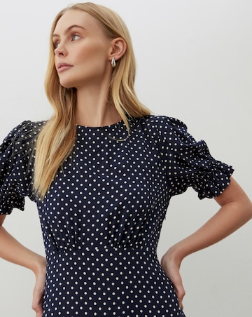 Finery London Polka Dot Midi Dress