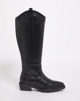 Zaida Western Cowboy Knee High Boots Ex Wide EEE Fit Super Curvy Calf
