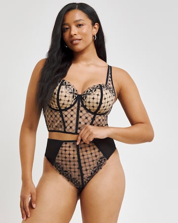 Figleaves Curve Power Embroidery Deep Thong