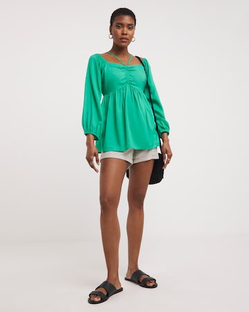 Green Strap Detail Top