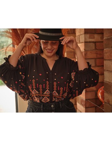 FatFace Elana Embroidered Blouse