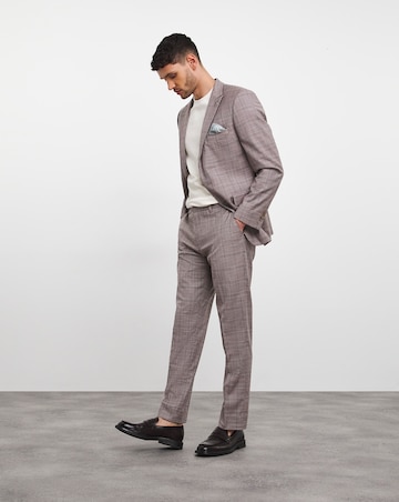 Jordan Burgundy Check Suit Trouser