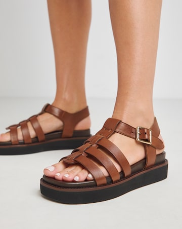 Blanca Leather Fisherman Sandal - Extra Wide Fit (EEE)