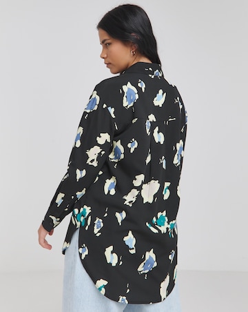 Animal Print Long Sleeve Relaxed Shirt