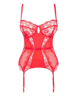 Figleaves Pulse Underwired Balcony Basque - Red