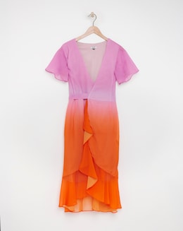 Chi Chi London Ombre Wrap Midi Dress