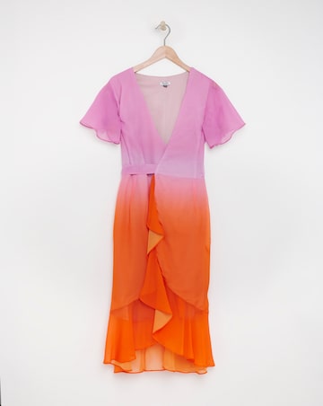 Chi Chi London Ombre Wrap Midi Dress