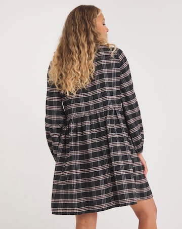 Brushed Check Smock Dress