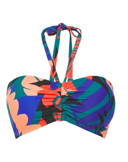 Tropical Mix and Match Non Wired Bandeau Bikini Top