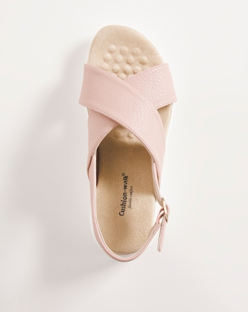Cushion Walk Off White Crossover Sandal- Wide Fit (E)