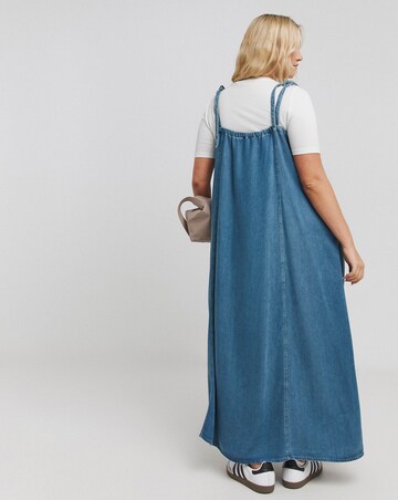 Simply Be Mid Wash Lyocell Trapeze Maxi Dress