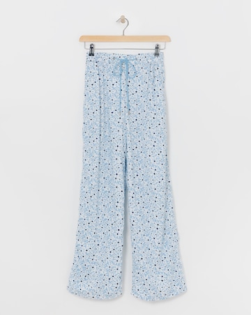 Spun Viscose Pull On Wide Leg Trouser