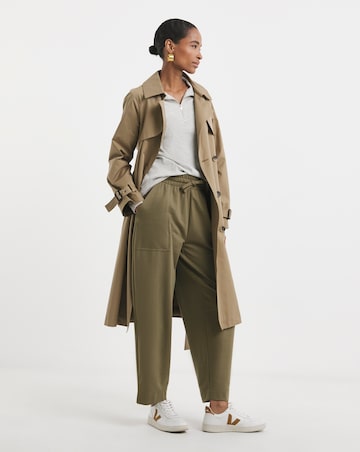 Mocha Barrel Leg Cotton Mix Jogger