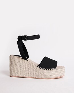 Sissy Suede Espadrille Wedge Sandals - Wide Fit (E)