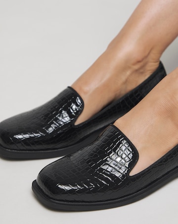River Classic Slipper Cut Plain Loafer - Wide Fit (E)