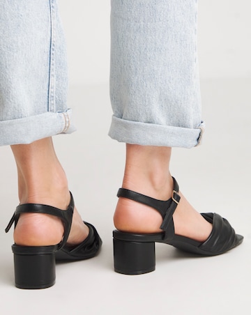 Clovis Twist Flexible Sole Block Heeled Sandals Extra Wide EEE Fit