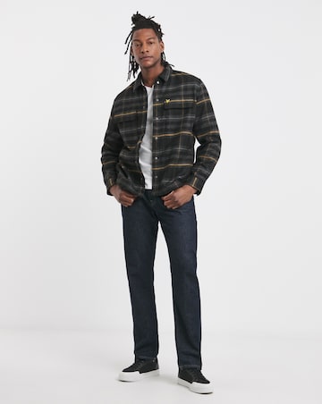 Lyle & Scott Brushed Tartan Overshirt - Black