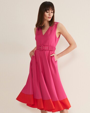 Phase Eight Raquel Contrast Band Belted Dress