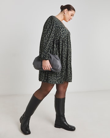 Green Animal Supersoft Smock Dress