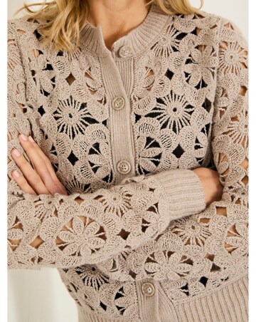 Fatface Cara Crochet Cardi