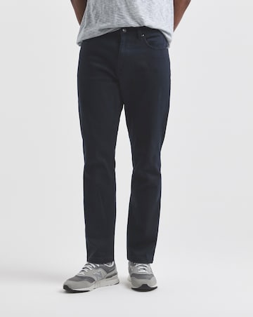 Straight Fit Stretch Gabardine Jean Navy