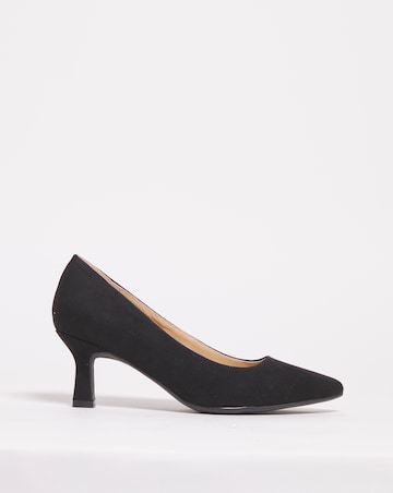 Kayla Flexi Sole Kitten Heel Court Shoe Wide E Fit