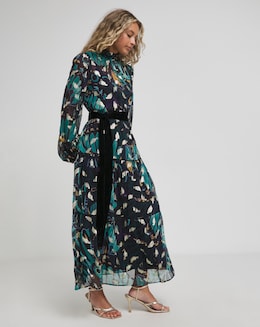 Hope &amp; Ivy Edith Long Sleeve Maxi Dress