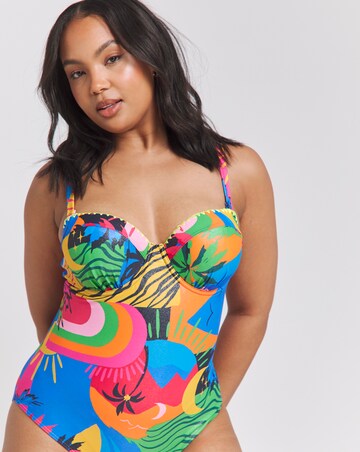 Underwired Bandeau Swimsuit With Detachable Straps