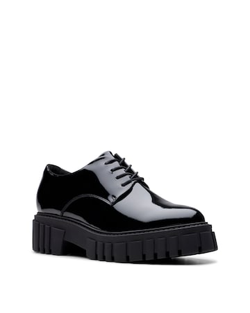 Clarks Page Patent Leather Lace Up Shoe Standard Fit