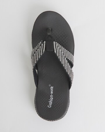 Cushion Walk Crystal Toe Post Sandals E Fit