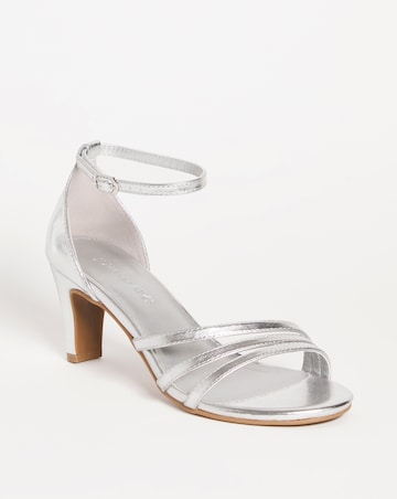 Court Heeled Sandal - Wide Fit (E)