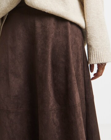 Simply Be Suedette Seam Detail Midaxi Skirt