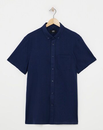 Short Sleeve Button Down Pique