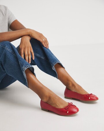 Talia Leather Ballerina Shoes Extra Wide EEE Fit