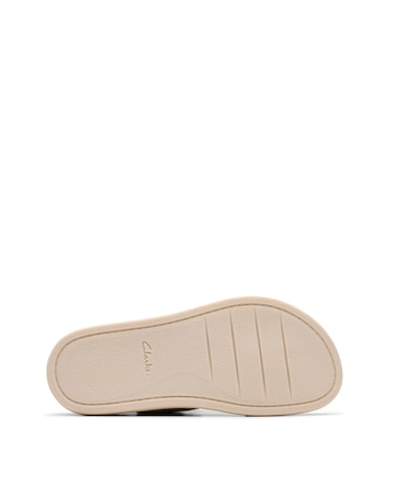 Clarks Metallic Arwell Glide Woven Strap Leather Sandal Standard Fit